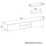 מזנון מזנון טלוויזיה עם מדפי תלייה דגם מארבל XL Geva Design למכירה , 4 image