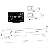 מזנון סט מזנון טלוויזיה ושולחן דגם גאיה Geva Design למכירה , 3 image