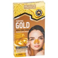 Purifying Gold Nose Pore Strips Enriched With Collagen 6 Units Beauty Formulas למכירה 