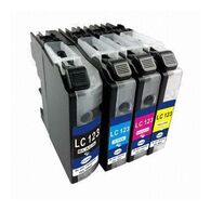 מארז ראשי דיו  צהוב שחור כחול אדום LC123 סט 4 ראשי דיו Brother למכירה 