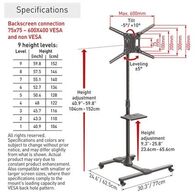 מתקן נייד למסכים  זרועות ברקן SW411H למכירה , 4 image