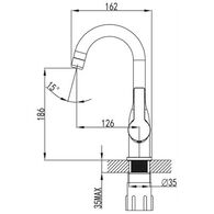 ברז ברבור S1000 A2 ברז מיקסר ברבור קצר מתכוונן מעוצב  שגיב למכירה , 4 image