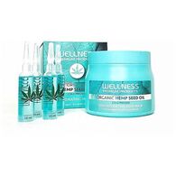 Wellness Organic Hemp Seed Oil Deep Hydrating Hair Mask For Damaged Dry 500ml למכירה , 2 image