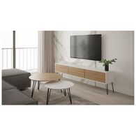 סט סלוני סט מזנון וזוג שולחנות לסלון דגם לבן משולב Panda Style למכירה , 3 image