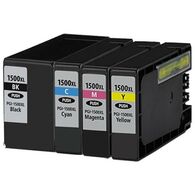 מארז ראשי דיו  צהוב שחור כחול אדום PGI-1500XL  9182B004 מארז 4 ראשי דיו Canon קנון למכירה 