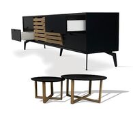 סט סלוני סט מזנון ושני שולחנות סולם Leonardo למכירה , 2 image