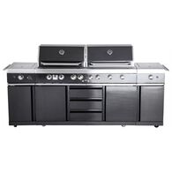 גריל  גז 38033 מטבח חוץ 6 מבערים + כירה צד כפולה All Grill למכירה 