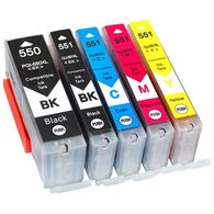 מארז ראשי דיו PGI-550XL + CLI-551XL מארז 5 ראשים Canon קנון למכירה 