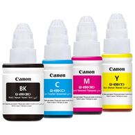 ראש דיו  צהוב שחור כחול אדום GI490 מארז 4 מיכלי דיו Canon קנון למכירה 