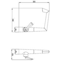 ברז ברבור 15585b ברז ברבור שחור מט מרובע גבוה  שגיב למכירה , 3 image