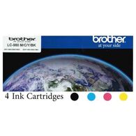 מארז ראשי דיו LC980 סט 4 ראשי דיו Brother למכירה 