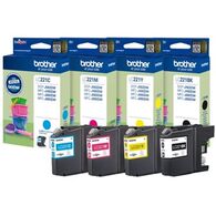 ראש דיו  צהוב שחור כחול אדום LC221 סט 4 ראשי דיו Brother למכירה , 2 image