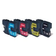 מארז ראשי דיו  צהוב שחור כחול אדום LC-980/1100 סט 4 ראשי דיו Brother למכירה 