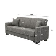 ספה תלת מושבית Bradex Lucas ספה תלת מושבית נפתחת למיטה עם ארגז מצעים למכירה , 4 image