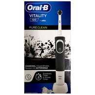 מברשת שיניים חשמלית Vitality 100 Pure Clean נטענת עם סיבי פחם Oral-B למכירה , 3 image