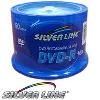 DVD-R 4.7GB x16 CAKE 50 יחידות Silver Line למכירה 