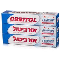 משחת שיניים משחת שיניים פלואוריד וסודה לשתיה 3*145 גרם Orbitol למכירה 