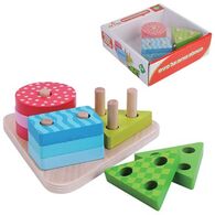 13143 משולש השחלת צורות על פין Pit Toys למכירה , 3 image