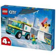 Lego לגו  60403 Emergency Ambulance and Snowboarder למכירה 