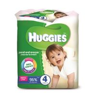 מגבונים Huggies לתינוק בניחוח עדין 4 * 72 יחידות למכירה 