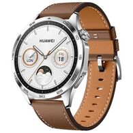 שעון חכם Huawei Watch GT 4 46mm Brown Leather Strap וואווי למכירה 