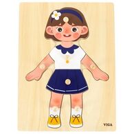 44668 פארזל כפתור עץ גוף האדם - ילדה viga למכירה , 2 image