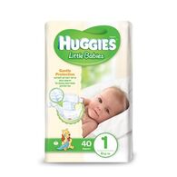 חיתולים Huggies ליטל בייביס 40 יחידות מידה 1 למכירה 