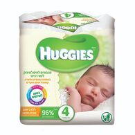מגבונים Huggies לתינוק עם אלוורה מארז 4*72 למכירה 