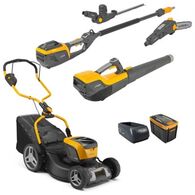 מפוח עלים 50537 מכסחת דחיפה + מפוח, קומבי + סוללה 4 ומטען סדרה 500 Stiga למכירה , 2 image