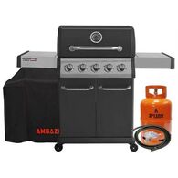 גריל  גז 70018 Vulcan כולל מיכל גז 5 ק"ג אמגזית +&lrm; ערכת ווסת וצינור וכיסוי Royal Gourmet למכירה , 2 image