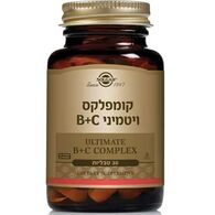 ויטמין Solgar Complex Vitamin B+C 30 Cap סולגאר למכירה 