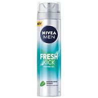ג'ל גילוח Nivea Fresh Kick Shaving Gel 200ml למכירה 
