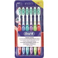 מברשת שיניים מברשות שיניים רכות 6 יחידות Oral-B למכירה 