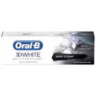 משחת שיניים 3D WHITE משחה פחם לניקוי יסודי 75 מ"ל Oral-B למכירה 