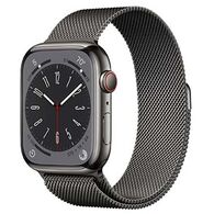 שעון חכם Apple Watch Series 8 45mm Stainless Steel Case Milanese Loop GPS + Cellular אפל למכירה 