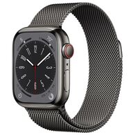 שעון חכם Apple Watch Series 8 41mm Stainless Steel Case Milanese Loop GPS + Cellular אפל למכירה 