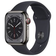 שעון חכם Apple Watch Series 8 41mm Stainless Steel Case Sport Band GPS + Cellular אפל למכירה 