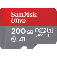 כרטיס זיכרון SanDisk Ultra SDSQUAR-200G 200GB Micro SD סנדיסק למכירה 