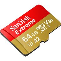כרטיס זיכרון SanDisk Extreme SDSQXA2-064G 64GB Micro SD סנדיסק למכירה 