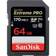 כרטיס זיכרון SanDisk Extreme Pro Extreme Pro SDXC 64GB SDSDXXY-064G 64GB SD UHS-I סנדיסק למכירה 