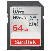 כרטיס זיכרון SanDisk Ultra Ultra SDXC SDSDUNB-064G-GN6IN 64GB SD UHS-I סנדיסק למכירה 