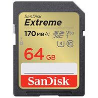 כרטיס זיכרון SanDisk Extreme Extreme SDXC SDSDXV2-064G-GNCIN 64GB SD סנדיסק למכירה 
