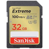 כרטיס זיכרון SanDisk Extreme Extreme 32GB SDHC SDSDXVT-032G-GNCIN 32GB SD סנדיסק למכירה 