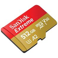 כרטיס זיכרון SanDisk Extreme Extreme 512GB Micro SD SDSQXAV-512G-GN6MN 512GB Micro SD סנדיסק למכירה 