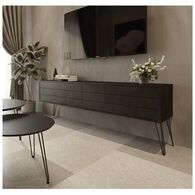 סט סלוני סט מזנון וזוג שולחנות לסלון דגם בלאק Panda Style למכירה , 2 image