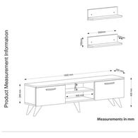 מזנון מזנון טלוויזיה עם מדפי תלייה דגם מארבל Geva Design למכירה , 3 image