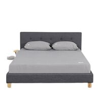 מיטה זוגית מיטה זוגית מרופדת בד איכותי דגם ג’ין Garox למכירה 