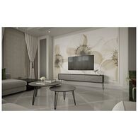 סט סלוני סט מזנון וזוג שולחנות לסלון דגם בטון כהה Panda Style למכירה , 2 image