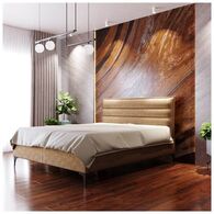 מיטה זוגית מיטה זוגית מפוארת מרופדת בד קטיפה דגם ג’יזל PandaStyle למכירה , 3 image