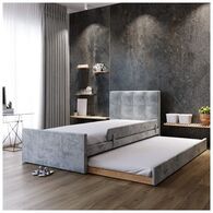 מיטת יחיד מיטת חבר מרופדת בד קטיפה דגם ג’ון PandaStyle למכירה , 3 image